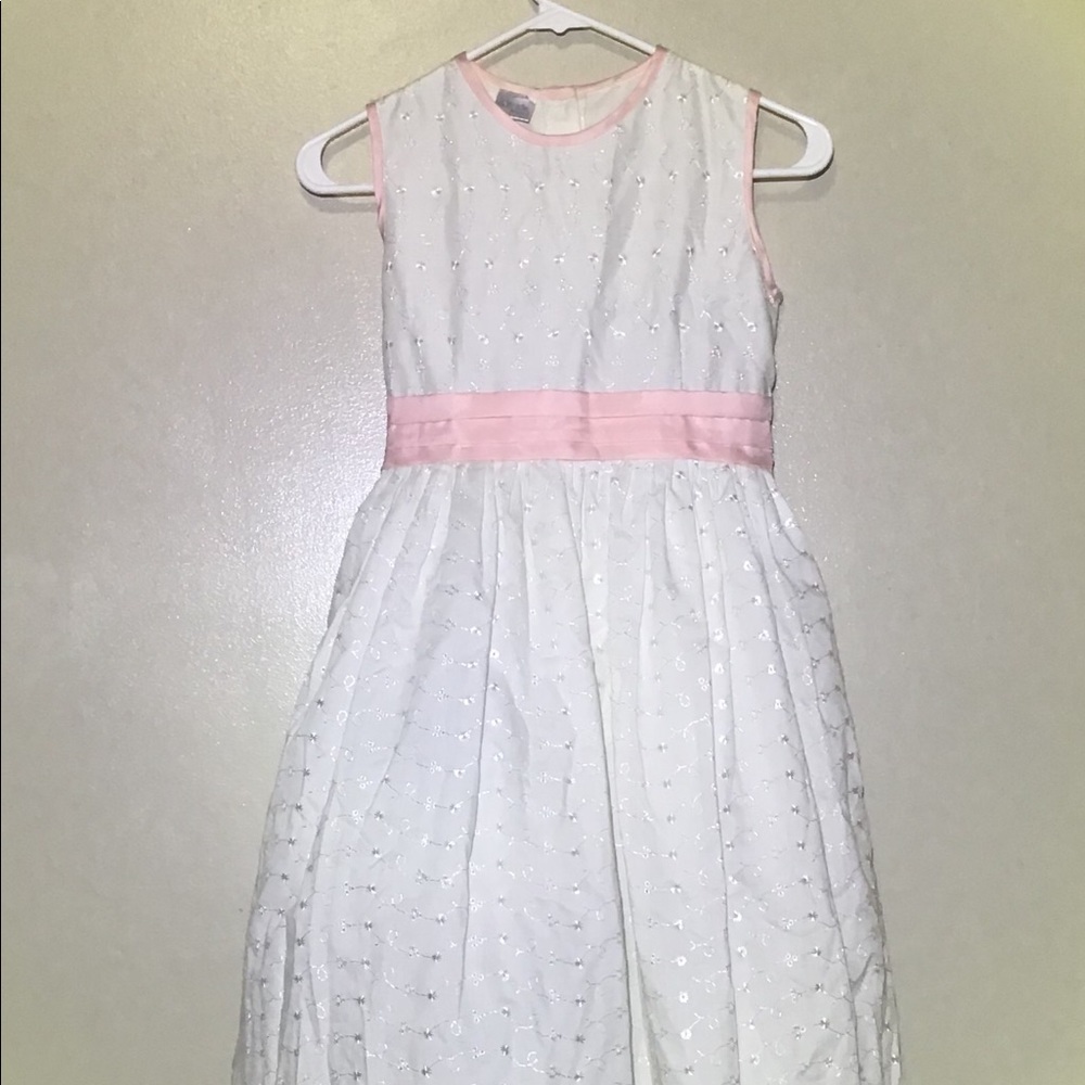 White and Pink Formal Dress